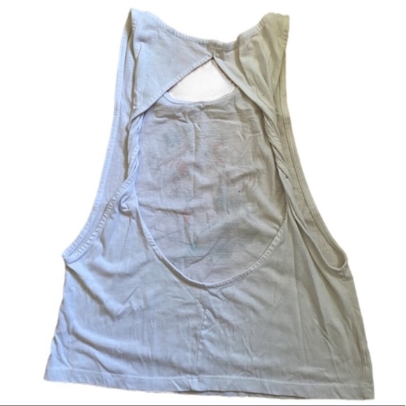 DISNEY’S THE LITTLE MERMAID WHITE BACK-LESS TANK TOP - Picture 2 of 4